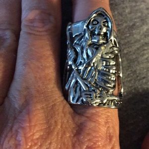 Grim Reaper Silver Ring